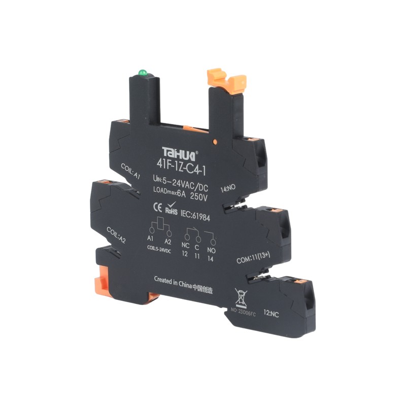 Taihua PLC modulus 41F-1Z-C4 Europae Quality PLC 6.2mm DIN rail Socket (1)